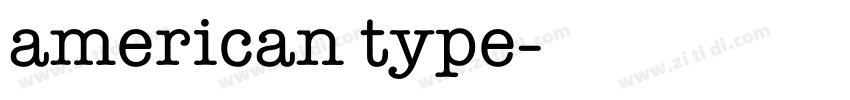 american type字体转换